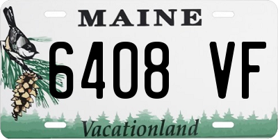 ME license plate 6408VF