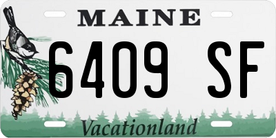 ME license plate 6409SF