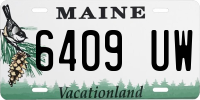 ME license plate 6409UW