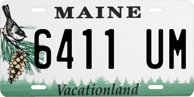 ME license plate 6411UM