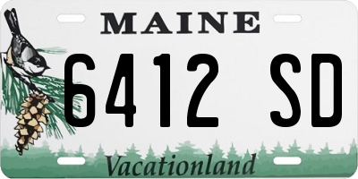 ME license plate 6412SD