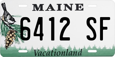 ME license plate 6412SF