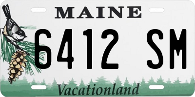 ME license plate 6412SM