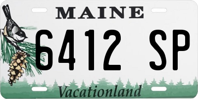 ME license plate 6412SP