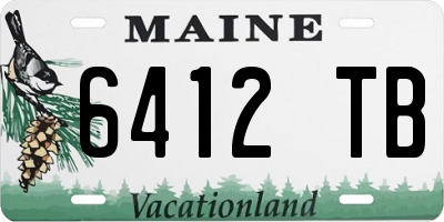 ME license plate 6412TB