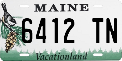 ME license plate 6412TN