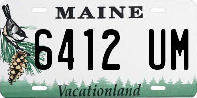 ME license plate 6412UM