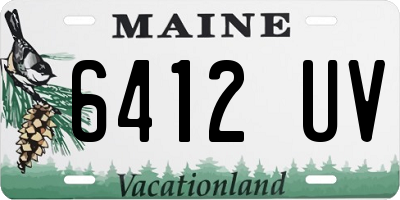 ME license plate 6412UV