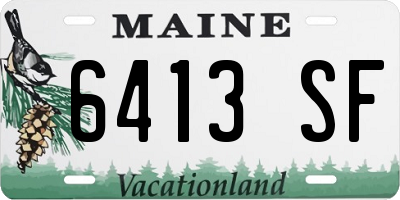 ME license plate 6413SF