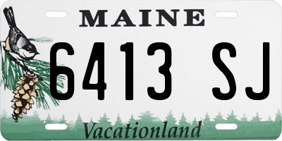 ME license plate 6413SJ