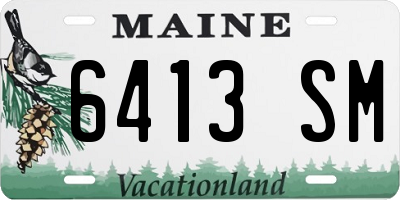 ME license plate 6413SM
