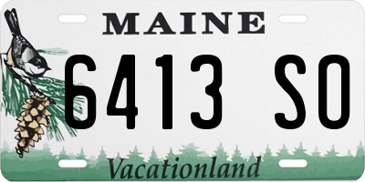 ME license plate 6413SO
