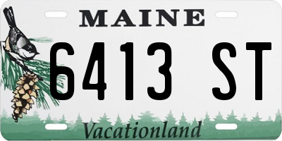 ME license plate 6413ST