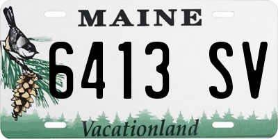 ME license plate 6413SV