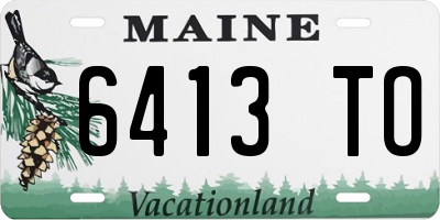ME license plate 6413TO