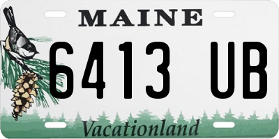 ME license plate 6413UB