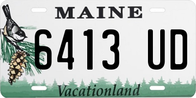 ME license plate 6413UD