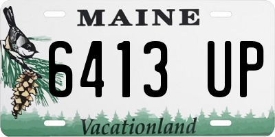 ME license plate 6413UP