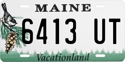 ME license plate 6413UT