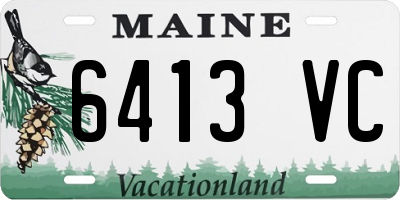 ME license plate 6413VC