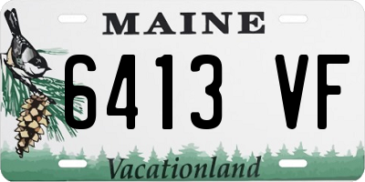 ME license plate 6413VF
