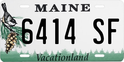 ME license plate 6414SF