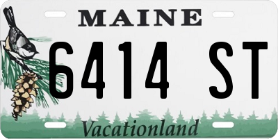 ME license plate 6414ST