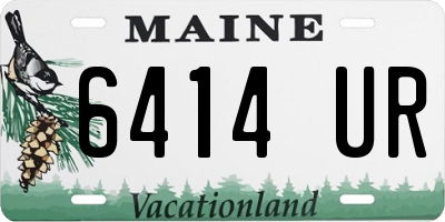 ME license plate 6414UR