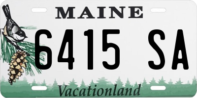 ME license plate 6415SA