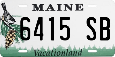 ME license plate 6415SB