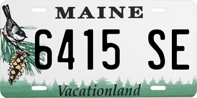 ME license plate 6415SE