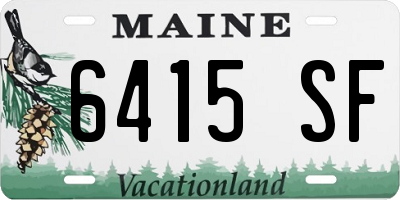 ME license plate 6415SF