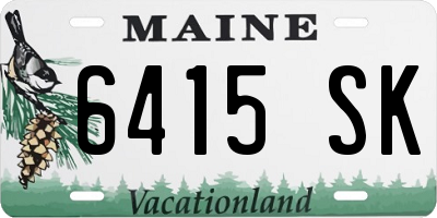 ME license plate 6415SK
