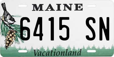 ME license plate 6415SN