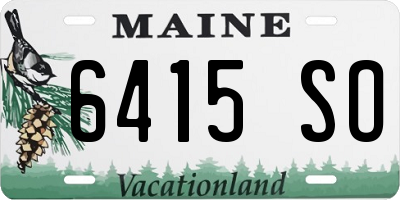 ME license plate 6415SO