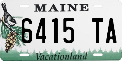 ME license plate 6415TA