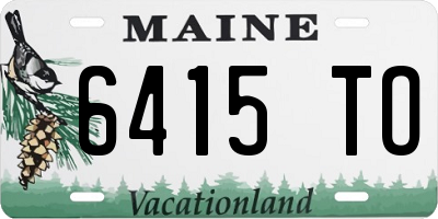 ME license plate 6415TO
