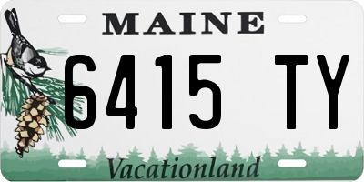 ME license plate 6415TY