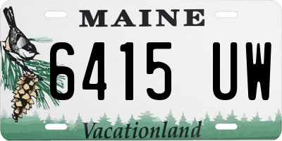 ME license plate 6415UW