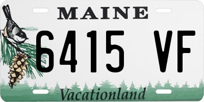 ME license plate 6415VF