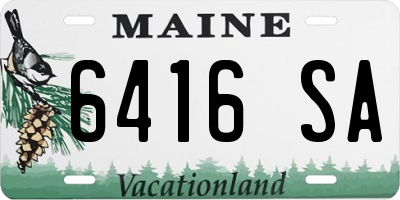 ME license plate 6416SA