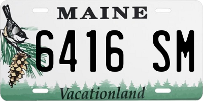 ME license plate 6416SM