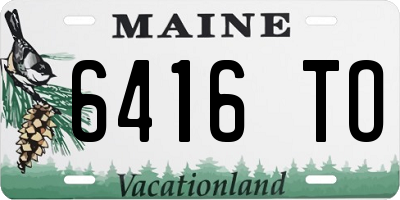 ME license plate 6416TO