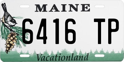 ME license plate 6416TP