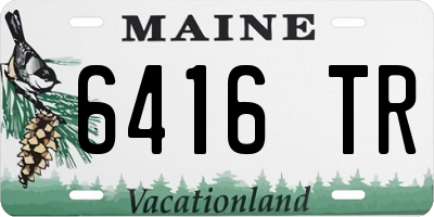 ME license plate 6416TR