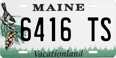 ME license plate 6416TS