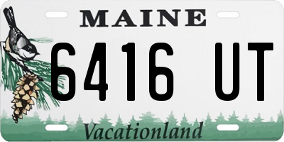 ME license plate 6416UT