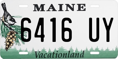 ME license plate 6416UY