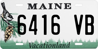 ME license plate 6416VB