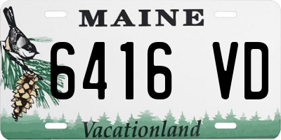 ME license plate 6416VD